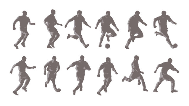 Collection of Silhouetted People Engaged in Various Activities.