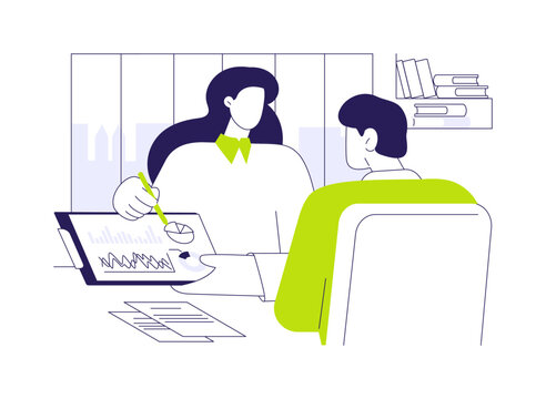 Hire an accountant isolated cartoon vector illustrations.