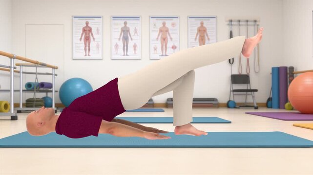 Human Figure Geometry Glute Bridge Rehabilitation Sagittal Profile Orientation Physical Therapy Studio Interior