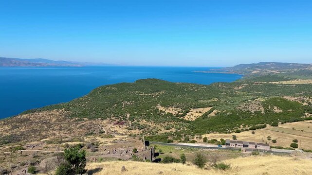 4K video footage from the ancient city of Assos. Ayvacık, &Ccedil;anakkale, Turkey.