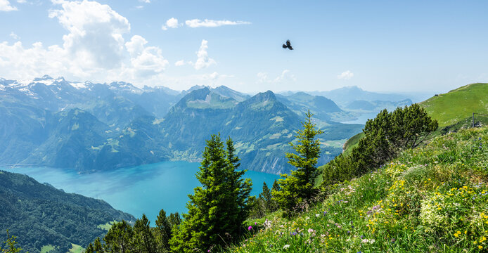 Gratweg hike stoos panoramic view swiss alps
