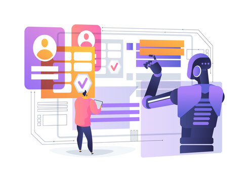Short Answer Scorer abstract concept vector illustration.