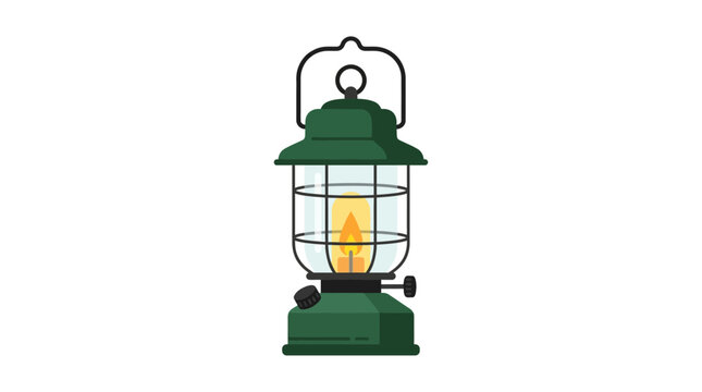 International scout uses lantern on adventure day outdoors freely always