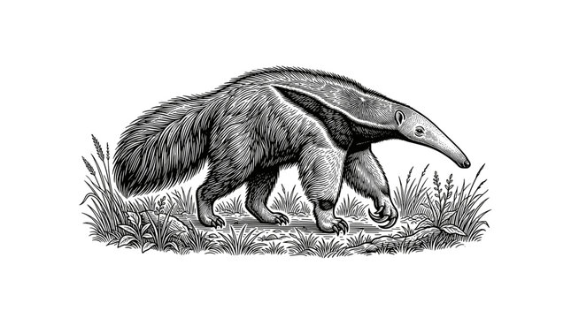 Giant anteater in the wild.