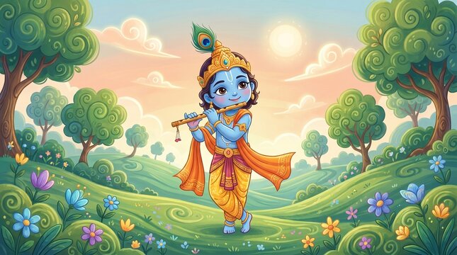 Cute Nandlal Lord Krishan