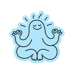 Fototapeta premium Vector hand-drawn doodle illustration, funny friendly mascot and character for branding, prints, packaging, stickers