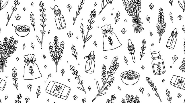 Hand drawn herbal remedies and botanical illustrations.