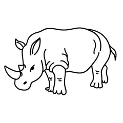 Fototapeta premium rhino vector illustration