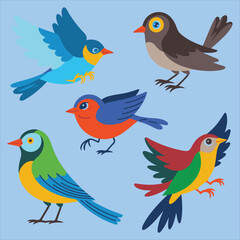 Fototapeta premium Red Cardinal Bird Flying Vector Illustration, Red Cardinal With Spread Wings Vector Desig.