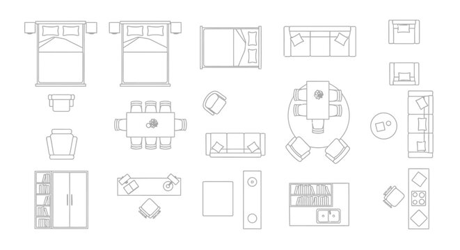 Collection of hand drawn scientific and mathematical symbols and icons.