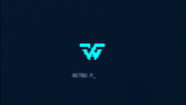 Retro PC OS Boot Loading Logo Reveal | 8-Bit Pixel Computer Screen Intro