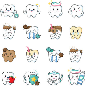 Cavity and Healthy Tooth Character Comparison