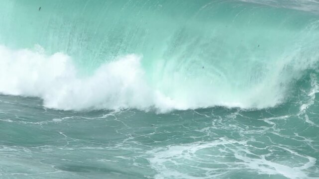 POV Surfing Through Empty Ocean Wave Crash &ndash; Extreme Water Sports Adventure Footage