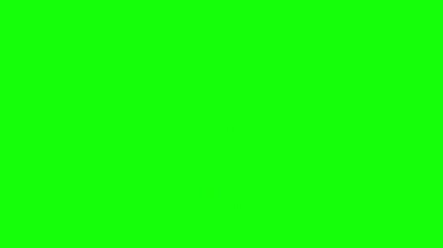 Stressed person sitting in fetal position with negative thoughts and war icons on green screen