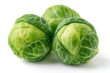 Fototapeta premium Brussels Sprouts Isolated on White Background
