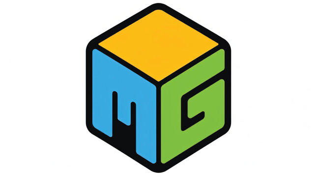 Colorful Cube Logo Design Element.