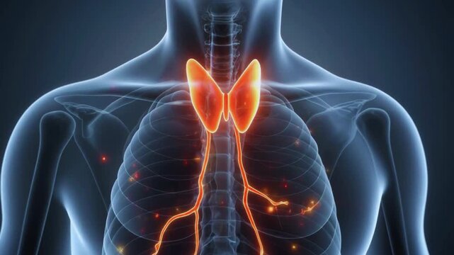 Human thyroid gland medical anatomy visualization health endocrine system biology science health endocrine system biology science