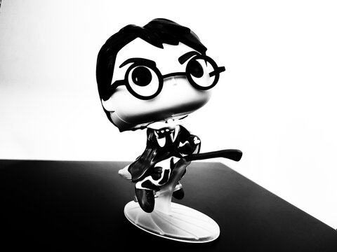 Rome, Italy - April 6, 2026, detail of the Harry Potter statuette, protagonist of the eponymous fantasy novel series written by J.K. Rowling.