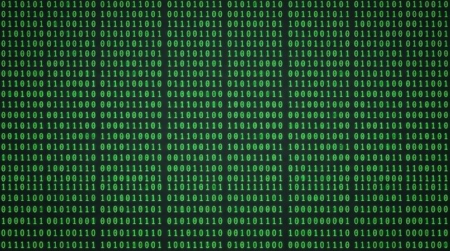 Green computer code matrix background isolated on transparent background, isolated on white background, Vector, illustration