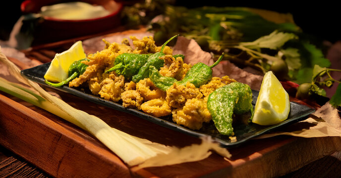 Chipirones con pimiento
