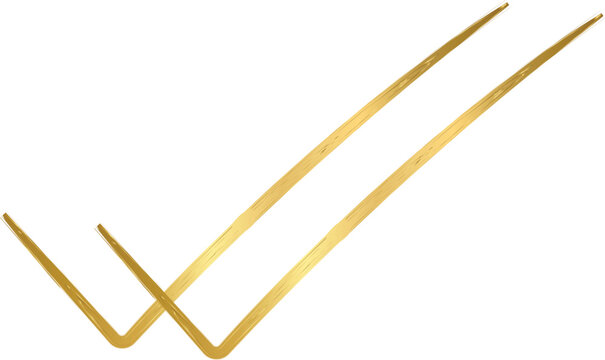 Checkmark vector icons with elegant minimal gold gradient style for business success
