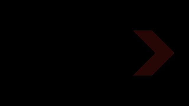 Red direction and up arrow animation black Background.