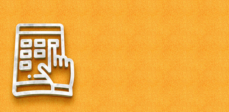 User interface and digital keypad interaction icon