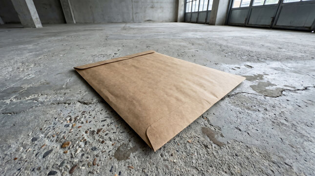 Brown Kraft Envelope Industrial Concrete Delivery Concept
