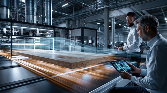 Modern Industrial Wood-Based Panel Manufacturing Facility
