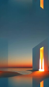 Title Symmetric Neon Edge Pulse Along Rounded App Frame On Dark Tech