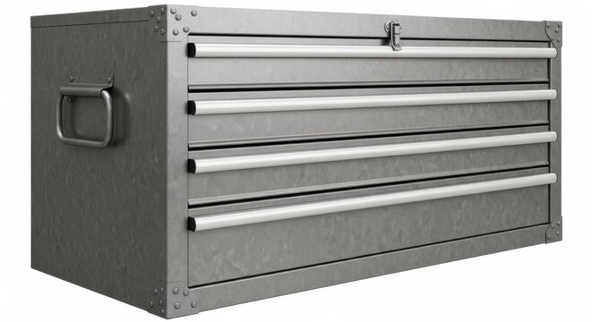 Industrial Galvanized Steel Tool Chest With Four 