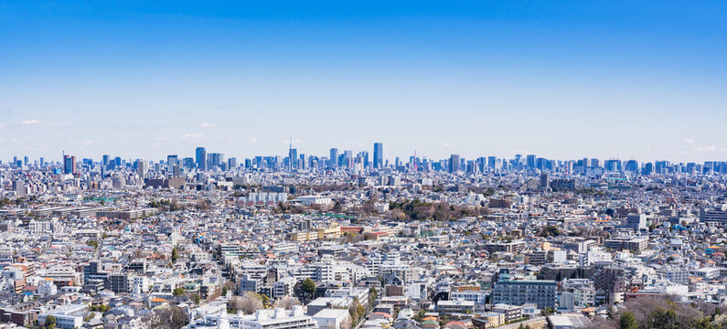 日本 の 首都 東京 の パノラマビュー 【 Tokyo city panorama view 】