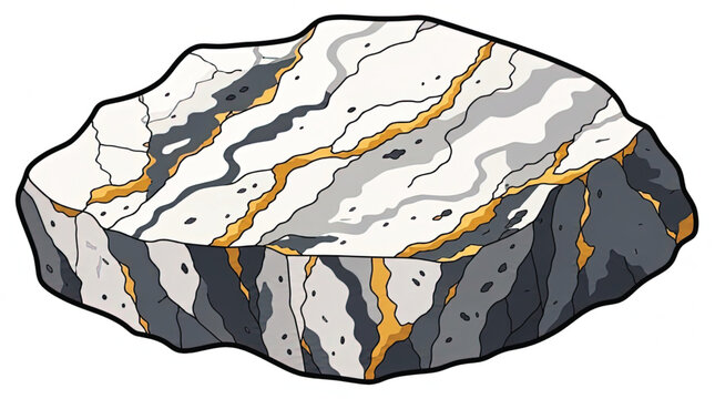 Geode Rock with Crystal Formations Inside.
