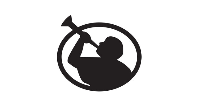 vector illustration of angel moroni symbol.