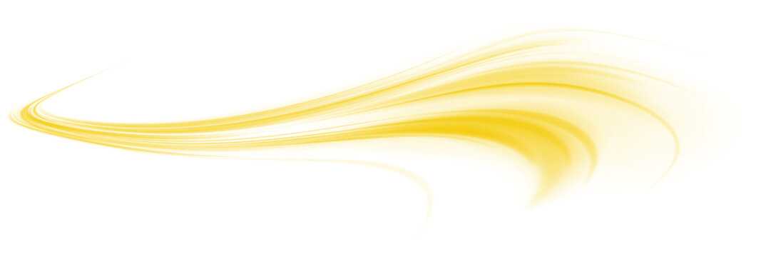 Vector PNG white abstract background with yellow gold glow, blurred light lines, waves. Bright sparkling speed line for futuristic design and banner. Energy flow tunnel