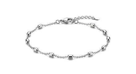 Fototapeta premium Delicate silver bracelet with small diamonds
