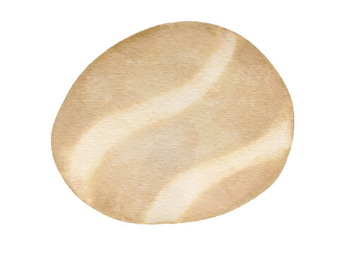 Watercolor Cute Stone Illustration 