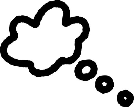 Hand Drawn Thought Bubble For Scrapbook