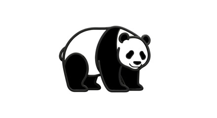 Black and white panda bear. © kell