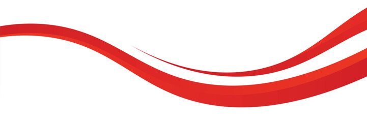 Fototapeta premium Vector red line background curve element with white space for text and message design, overlapping layers, vector