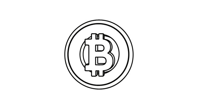 Bitcoin cryptocurrency logo symbol icon.