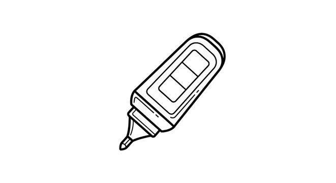 Black marker pen with tip.