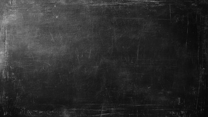 Chalk rubbed out on blackboard background. Grunge dark blackboard texture. © Sharmin