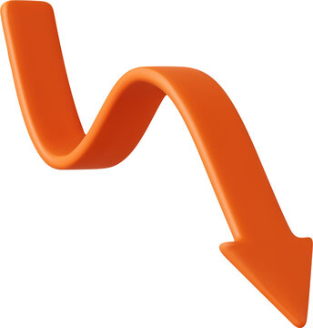 3d arrow going down stock icon