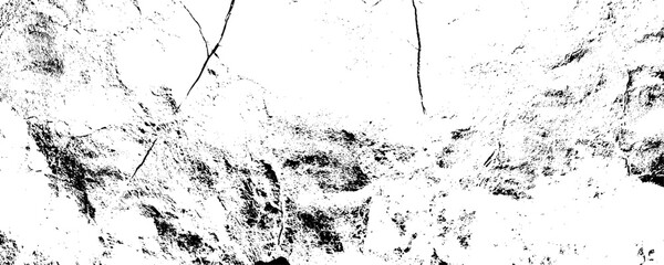 Fototapeta premium Grunge background of black and white. Panorama view abstract vintage texture. Background from cracks, breaks, stains. Grunge cracks, damage, to create the design
