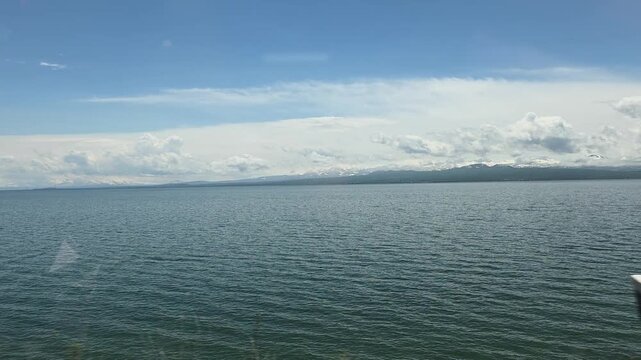 clouds over the lake