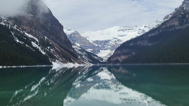 The blue and crystalline waters of Lake Louise