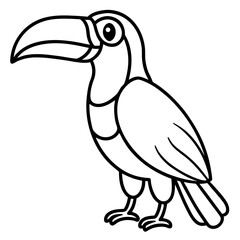 Obraz premium Toucan line art vector