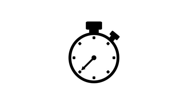 Animated stopwatch icon spinning and ringing