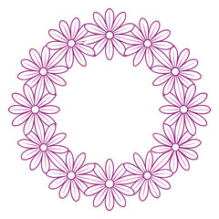 Fototapeta premium aster flower wreath vector